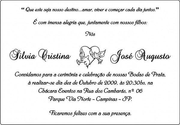 Frases Para Convite De Casamento 30 Ideias P Todos Os Gostos B0c 0276